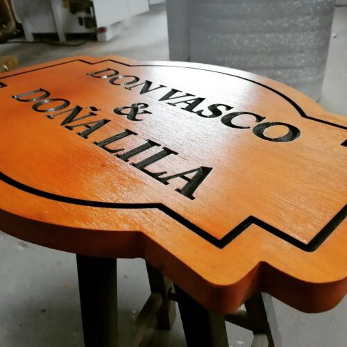 Cartel personalizado Cartel tallado en madera