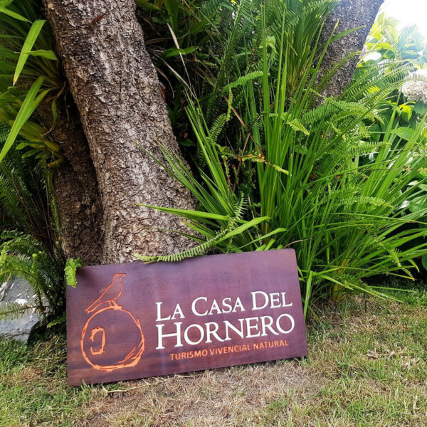 Cartel de casa en madera