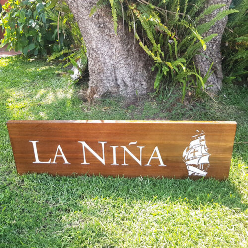 Cartel tallado cartel de madera