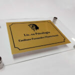 Placa Profesionales símil Bronce o Plata en base de acrílico - Imagen 6