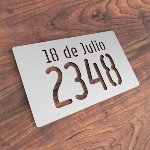 placa para puerta