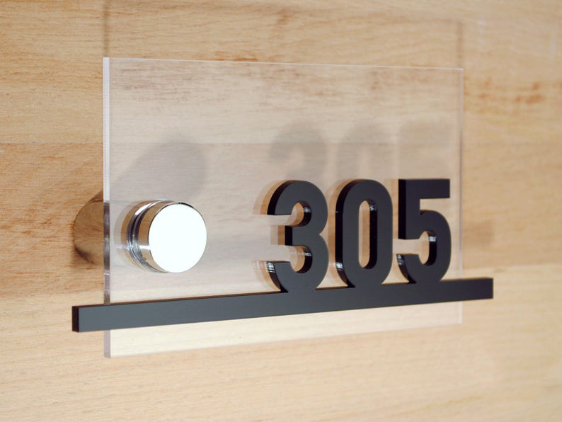 Números de casa para exteriores, verticales, 3 colores de madera, hasta 6  dígitos, números de casa modernos, números de dirección